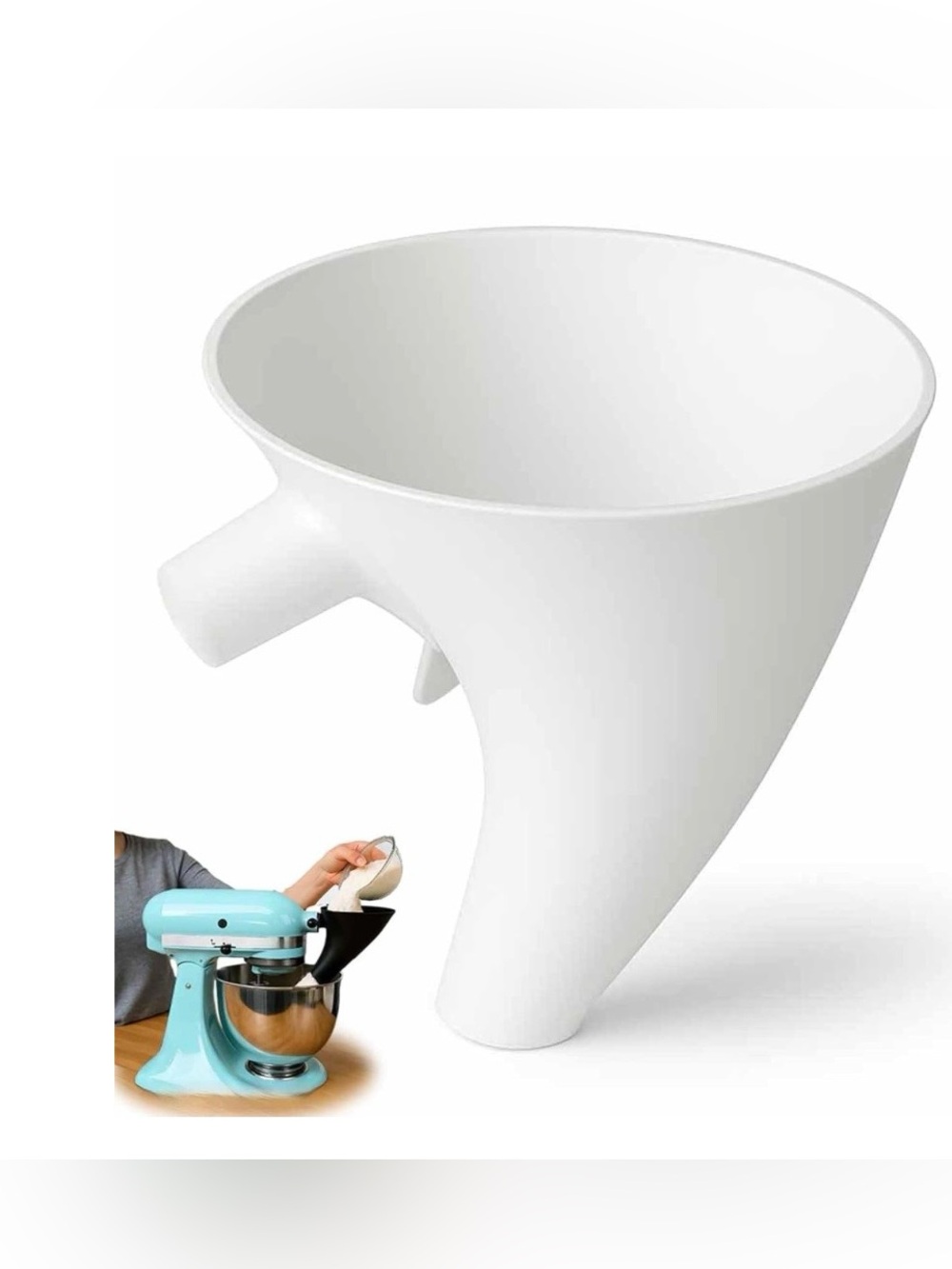 Flour Funnel for Kitchen Aid Mixer